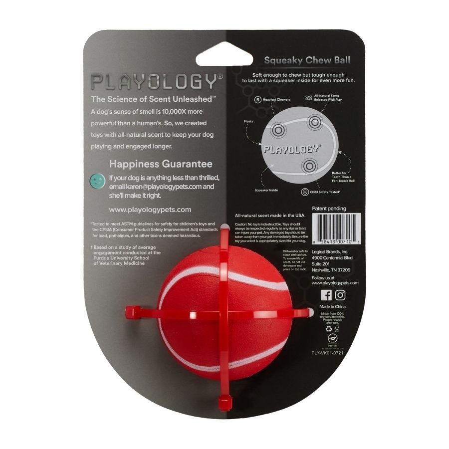 Squeaky chew ball beef Medium, , large image number null